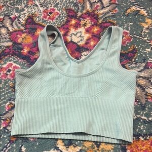 Women's Ribbed Sports Bra - Light Blue